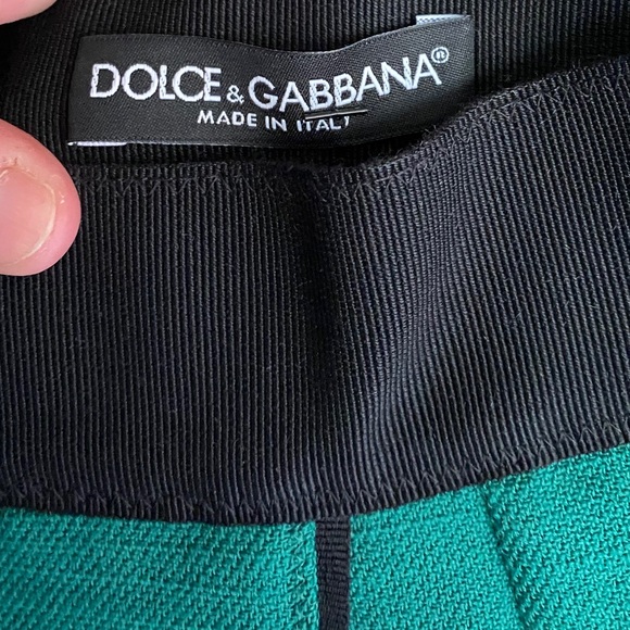🚫SOLD🚫 D&G Green Black Wool Mini Skirt EUC IT42 EUC - Picture 5 of 6